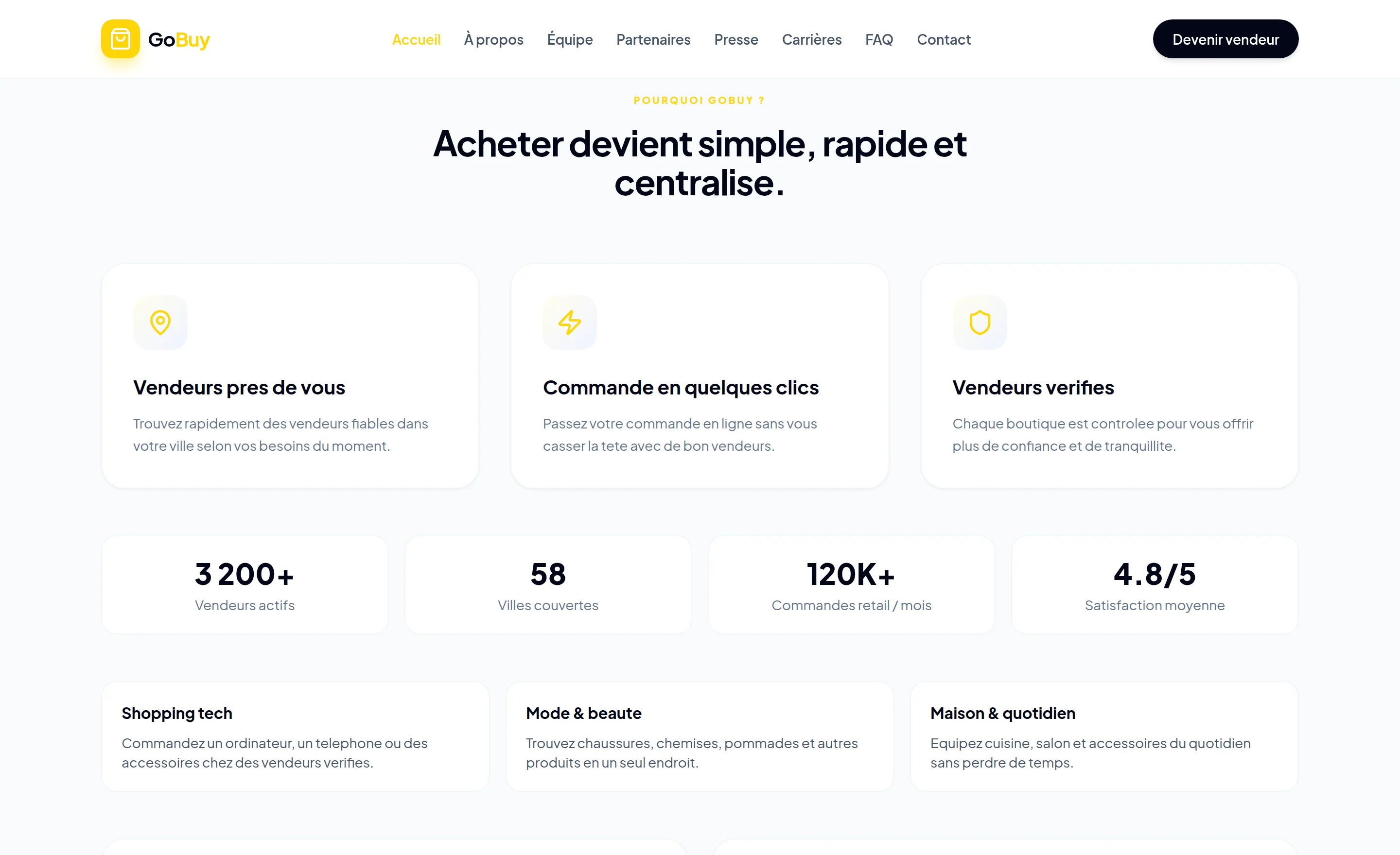 GoBuy — Plateforme de Commerce Panafricaine & Marketplace Multi-Vendeurs - Visuel 2