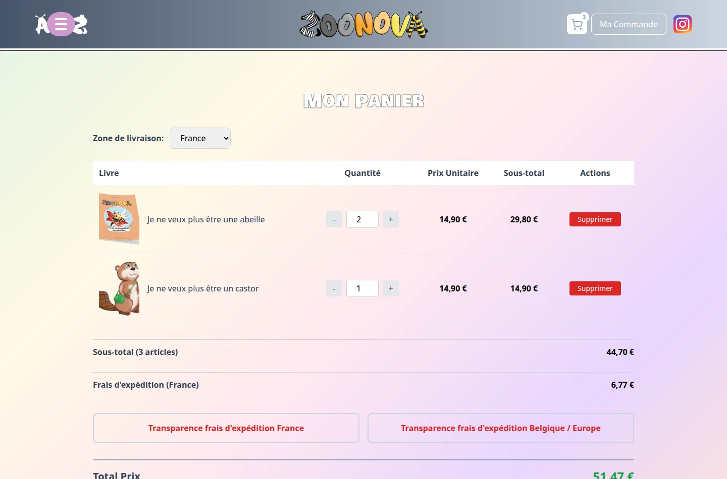 Zoonova - Plateforme e-commerce - Visuel 3
